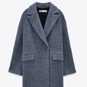 🌸Zara blue coat with gold buttons